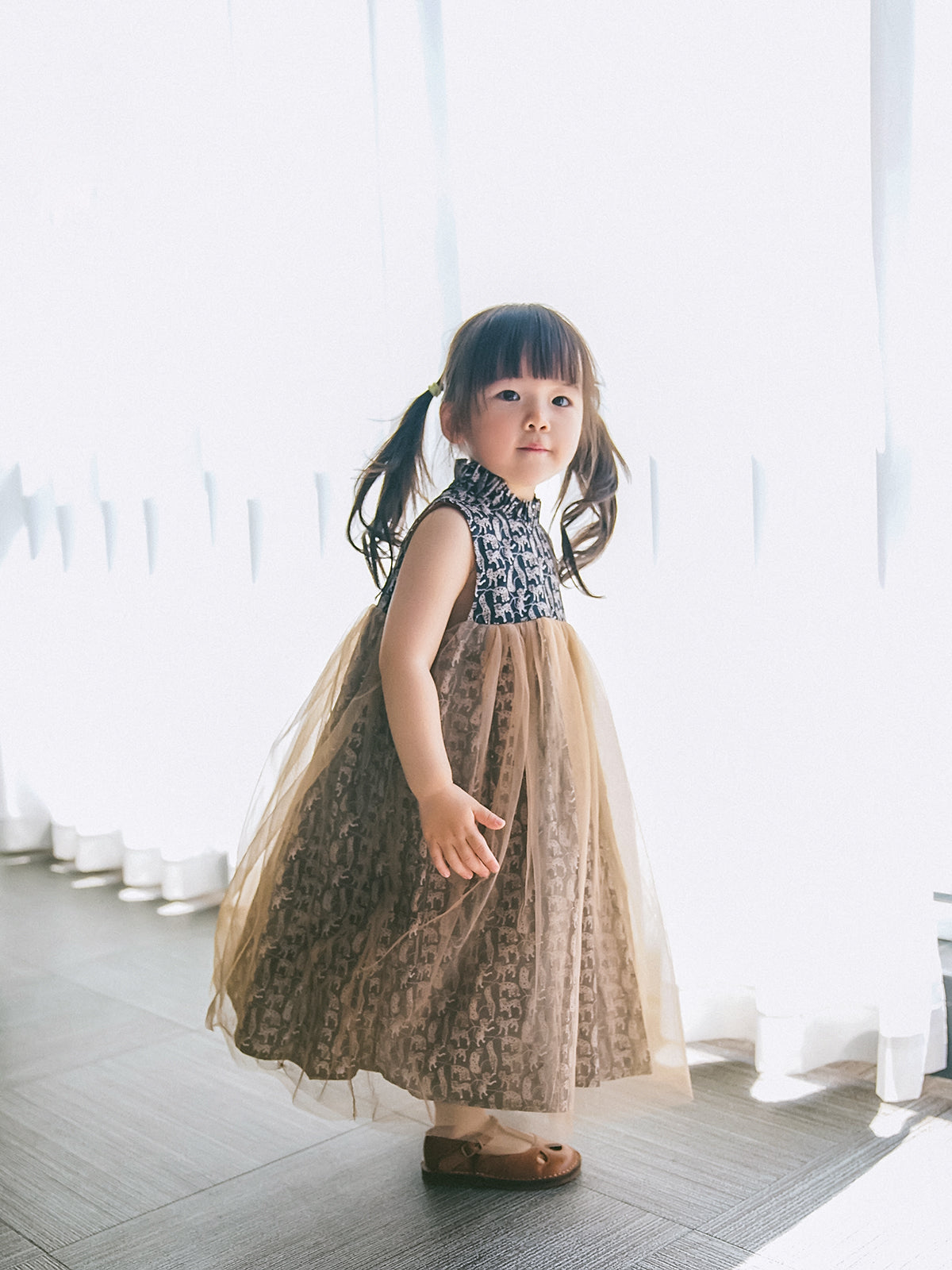 Animal Print Tulle Dress side view